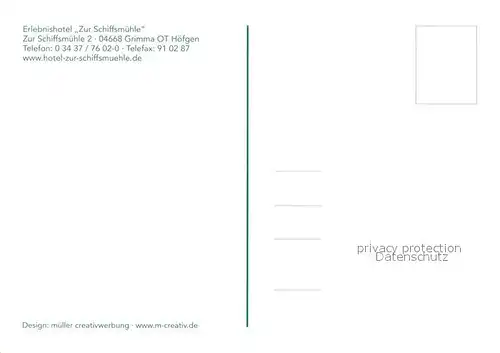 AK / Ansichtskarte Hoefgen Erlebnishotel Zur Schiffsmuehle Rafting Pferde Brunnen Hoefgen