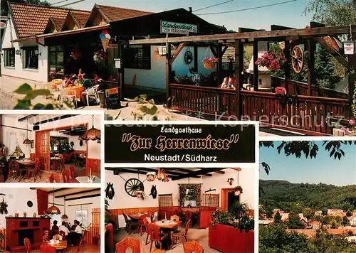 AK / Ansichtskarte Neustadt_Harz Landgasthaus Zur Herrenwiese Cafe Restaurant Neustadt_Harz