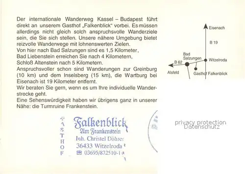 AK / Ansichtskarte Witzelroda Gasthof Falkenblick 