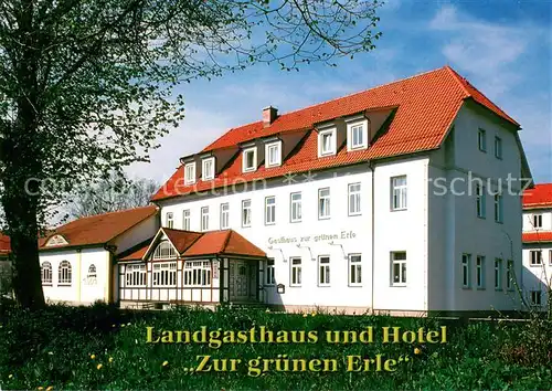 AK / Ansichtskarte Erlau_Thueringen Landgasthaus und Hotel Zur gruenen Erle Erlau_Thueringen