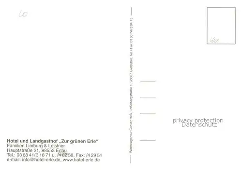 AK / Ansichtskarte Erlau_Thueringen Landgasthaus und Hotel Zur gruenen Erle Erlau_Thueringen