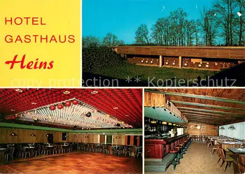 AK / Ansichtskarte Holvede Gasthaus Heins Hotel Gastraum Saal Schiess Stand Holvede