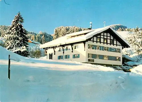 AK / Ansichtskarte Bihlerdorf_Allgaeu Gaestehaus Im Bachtel Winterimpressionen Allgaeuer Alpen Bihlerdorf_Allgaeu