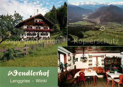 AK / Ansichtskarte Lenggries Wendlerhof Gaststube Panorama Lenggries