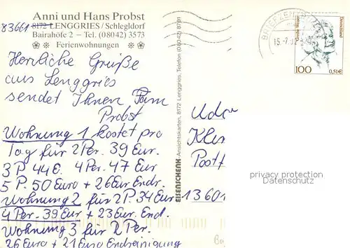 AK / Ansichtskarte Schlegldorf Ferienwohnungen Fam Probst Gaststube Zimmer Panorama Schlegldorf