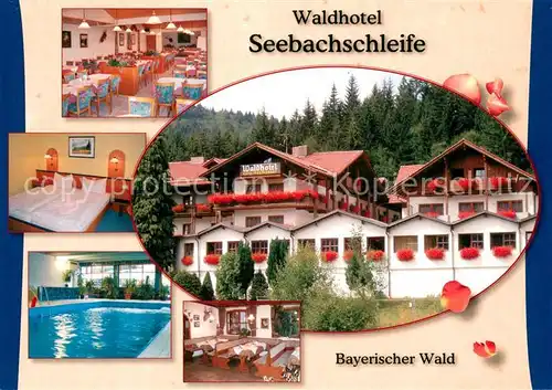 AK / Ansichtskarte Bayerisch_Eisenstein Waldhotel Seebachschleife Gastraum Zimmer Hallenbad Bayerisch_Eisenstein