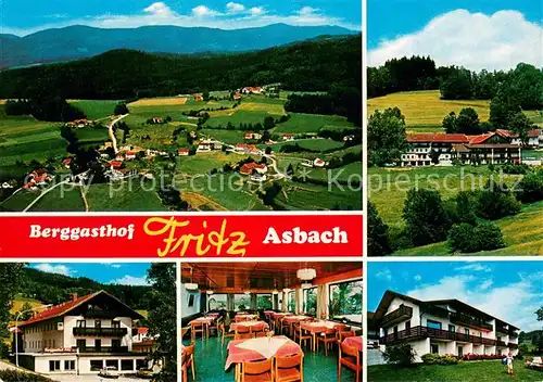 AK / Ansichtskarte Asbach_Drachselsried Berggasthof Fritz Gaestehaus Nationalpark Bayerischer Wald Fliegeraufnahme 