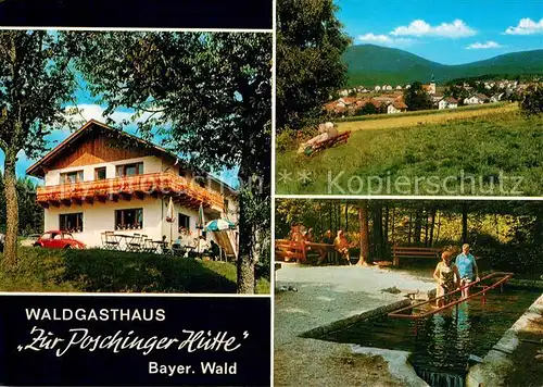 AK / Ansichtskarte Arnbruck Waldgasthaus Zur Poschinger Huette Wassertreten Panorama Arnbruck