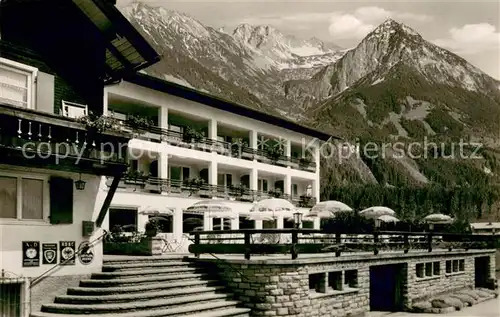 AK / Ansichtskarte Langenwang_Fischen Hotel Pension Terrassen Restaurant Sonnenbichl Langenwang Fischen