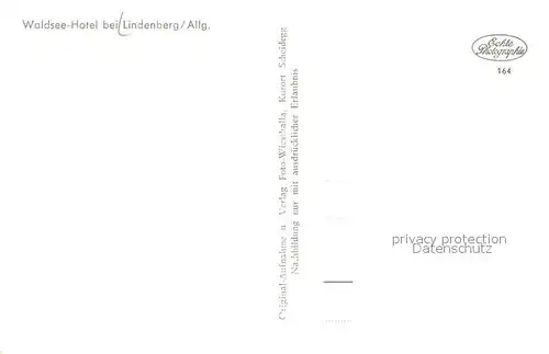 AK / Ansichtskarte Lindenberg_Allgaeu Waldsee Hotel Lindenberg Allgaeu
