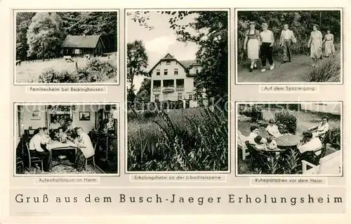 AK / Ansichtskarte Beckinghausen Familienheim Spaziergang Aufenthaltsraum Erholungsheim Ruheplaetzchen vor dem Heim Beckinghausen