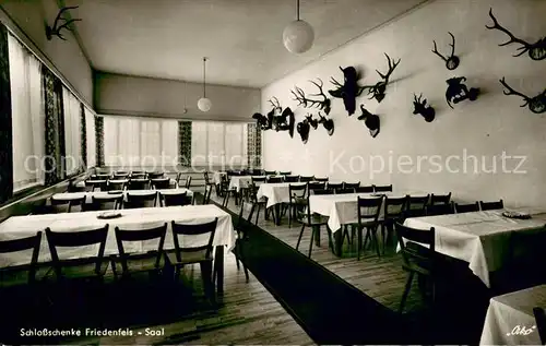 AK / Ansichtskarte Friedenfels Schlossschenke Friedenfels Saal Friedenfels