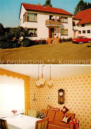 AK / Ansichtskarte Freienhagen_Waldeck Pension Nordmeyer Gaststube Freienhagen Waldeck