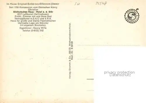 AK / Ansichtskarte Kellinghusen Hotel Altdeutsches Haus Gastraeume Kellinghusen