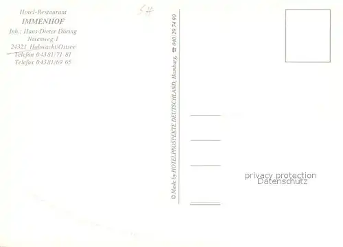 AK / Ansichtskarte Hohwacht_Ostseebad Hotel Restaurant Immenhof Hohwacht_Ostseebad