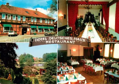 AK / Ansichtskarte Dorfmark Hotel Deutsches Haus Restaurant Garten  Dorfmark