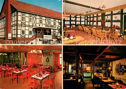 AK / Ansichtskarte Fredelsloh Restaurant Jaegerhof und Churrasco Gastraeume Fredelsloh