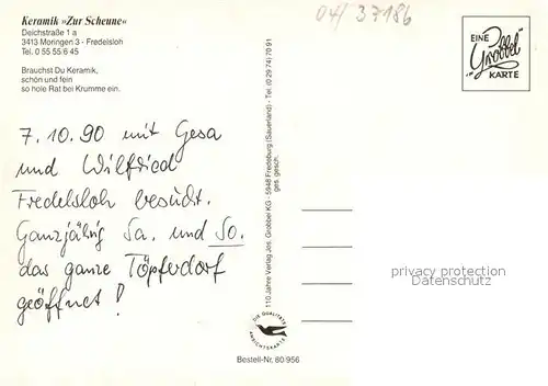 AK / Ansichtskarte Fredelsloh Keramik Zur Scheune Ausstellungsraeume Fredelsloh
