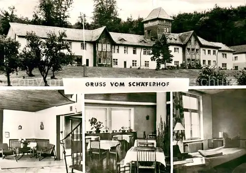 AK / Ansichtskarte Hann._Muenden Muettererholungsheim Schaeferhof Gastraum Fremdenzimmer Hann. Muenden
