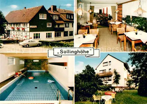 AK / Ansichtskarte Silberborn Hotel Pension Cafe Sollinghoehe Restaurant Hallenbad Silberborn