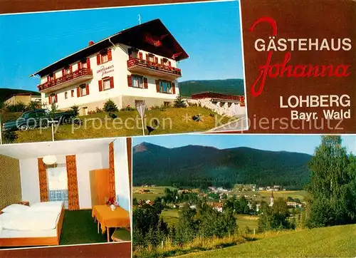 AK / Ansichtskarte Lohberg_Lam Gaestehaus Johanna Fremdenzimmer Landschaftspanorama Bayerischer Wald Lohberg_Lam