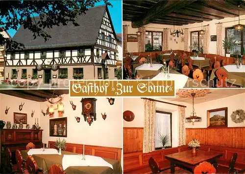 AK / Ansichtskarte Kirchehrenbach Gasthof Zur Sonne Restaurant Fachwerkhaus Kirchehrenbach