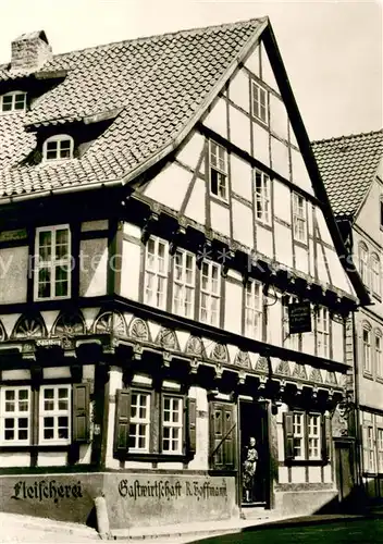 AK / Ansichtskarte Stolberg_Harz Gastwirtschaft Hoffmann Luftkurort Fachwerkhaus Stolberg Harz