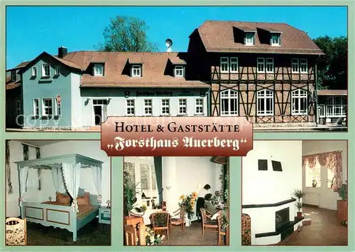 AK / Ansichtskarte Stolberg_Harz Hotel Gaststaette Forsthaus Auerberg Fremdenzimmer Kamin Stolberg Harz