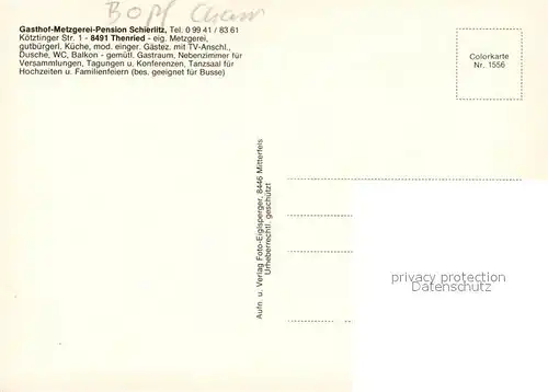 AK / Ansichtskarte Thenried Ortsansicht Gasthof Pension Schierlitz Fernsehsender Burgruine Lichtenegg Radarturm Sessellift Thenried