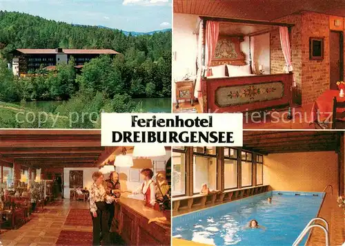 AK / Ansichtskarte Tittling Ferienhotel Dreiburgensee Rezeption Fremdenzimmer Hallenbad Tittling