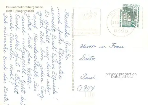 AK / Ansichtskarte Tittling Ferienhotel Dreiburgensee Rezeption Fremdenzimmer Hallenbad Tittling