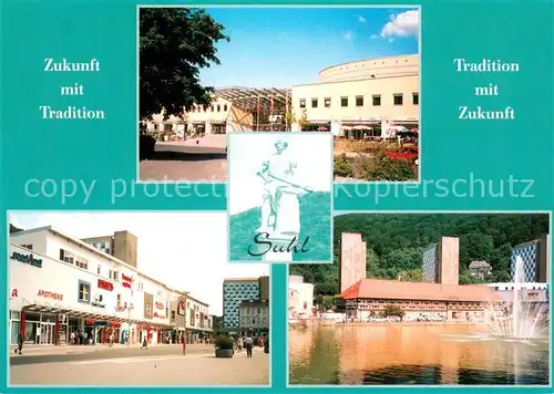 AK / Ansichtskarte Suhl_Thueringer_Wald CCS Waffenmuseum Lauterbogen Center Waffenschmied See Suhl_Thueringer_Wald