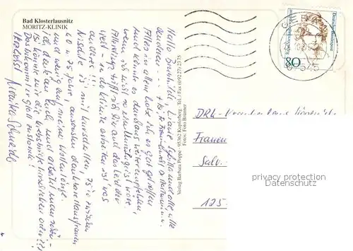 AK / Ansichtskarte Bad_Klosterlausnitz Moritz Klinik Restaurant Hallenbad Wassersport Bad_Klosterlausnitz