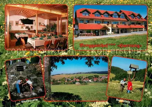 AK / Ansichtskarte Hinterrod_Waffenrod Berggasthof Hotel Hartung im Thueringer Wald Werraquelle Rennsteig Hinterrod Waffenrod