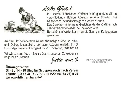 AK / Ansichtskarte Limlingerode Laendliche Kaffeestuben Cafe 