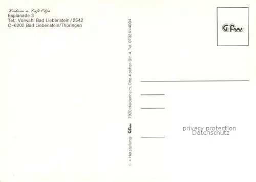 AK / Ansichtskarte Bad_Liebenstein Kurheim und Cafe Olga Bad_Liebenstein