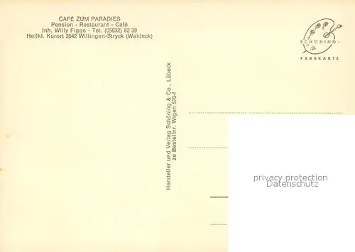AK / Ansichtskarte Stryck Cafe zum Paradies Terrasse Stryck