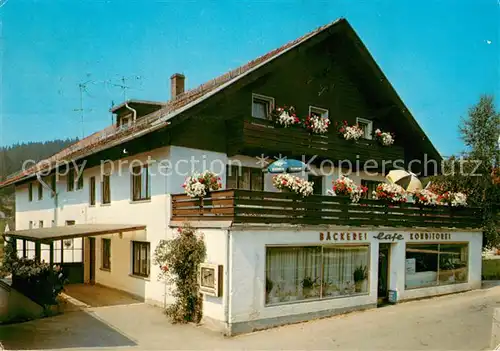 AK / Ansichtskarte Langdorf_Regen Pension und Tagescafe Baeckerei Ernst Langdorf Regen
