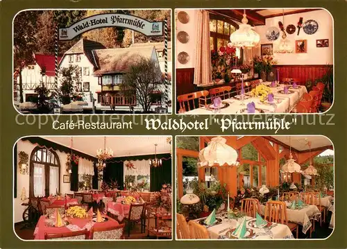 AK / Ansichtskarte Eisenberg_Thueringen Cafe Restaurant Waldhotel Pfarrmuehle Gastraeume Eisenberg Thueringen