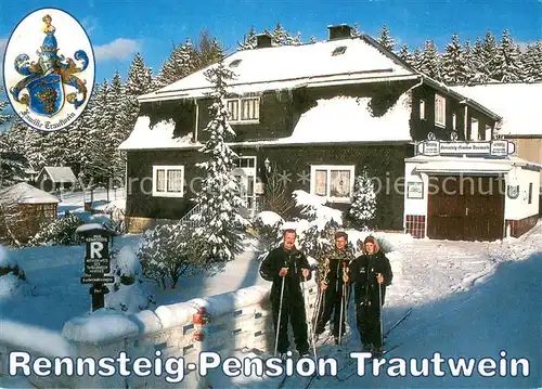 AK / Ansichtskarte Scheibe Alsbach Rennsteig Pension Trautwein Scheibe Alsbach