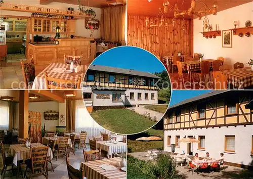 AK / Ansichtskarte Kaltennordheim Touristenhotel Berghaus Gastraeume Terrasse Kaltennordheim