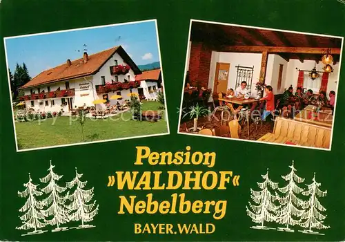 AK / Ansichtskarte Langdorf_Regen Pension Waldhof Nebelberg Gaststube Langdorf Regen