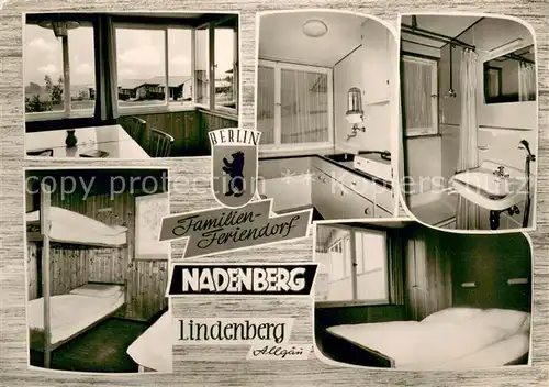 AK / Ansichtskarte Lindenberg_Allgaeu Familien Feriendorf Nadenberg Gastraum Zimmer Kueche Bad Lindenberg Allgaeu