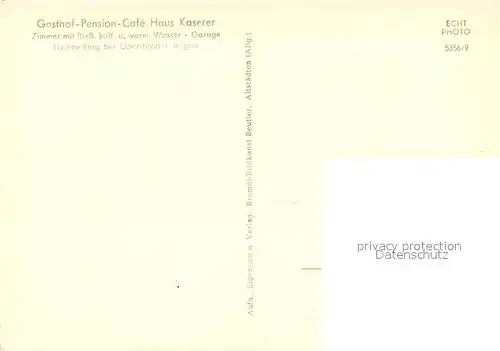 AK / Ansichtskarte Fischen_Allgaeu Gasthof Pension Cafe Haus Kaserer Fischen Allgaeu