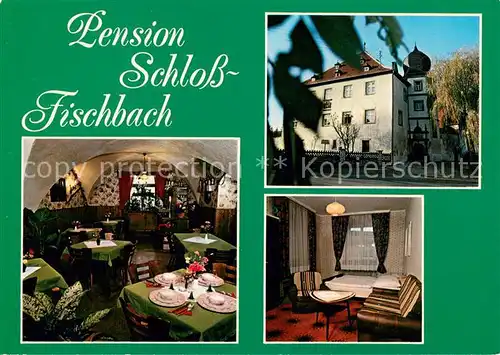 AK / Ansichtskarte Fischbach_Kronach Pension Schlos Fischbach Gaststube Zimmer Fischbach Kronach