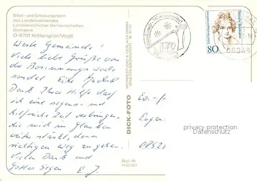 AK / Ansichtskarte Kottengruen_Werda Bibel und Erholungsheim Panorama Konferenzraeume Kottengruen Werda