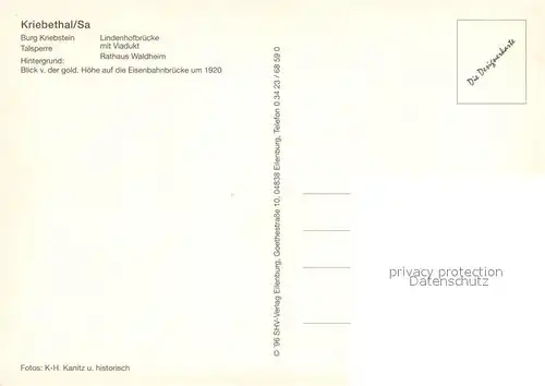 AK / Ansichtskarte Kriebethal_Kriebstein Burg Kriebstein Talsperre Lindenhofbruecke Viadukt Rathaus Waldheim Kriebethal_Kriebstein