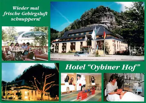 AK / Ansichtskarte Oybin Hotel Oybiner Hof Terrasse Kegelbahn Massage Oybin