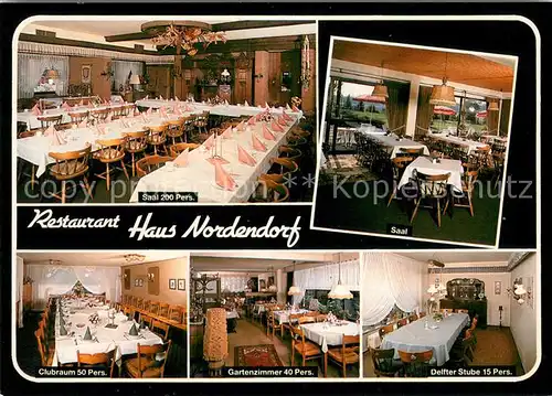 AK / Ansichtskarte Lembeck Restaurant Haus Nordendorf Saal Clubraum Gartenzimmer Delfter Stuben Lembeck