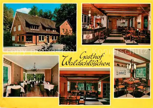 AK / Ansichtskarte Laer_Steinfurt Gasthof Waldschloesschen Gastraeume Laer_Steinfurt